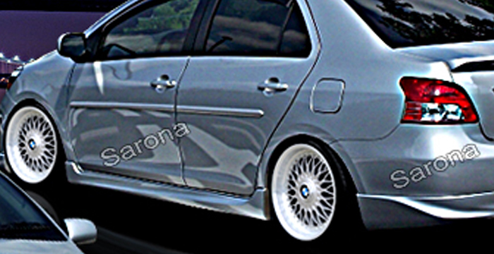 Custom Toyota Yaris  Sedan Side Skirts (2006 - 2011) - $315.00 (Part #TY-025-SS)